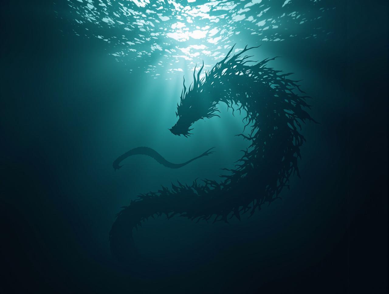 私人影院全网搜片背景-深海蛟龙意象